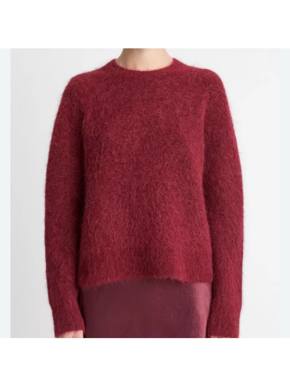 PACAS Cozy Cranberry Alpaca Wool Blend Knit Sweater – large